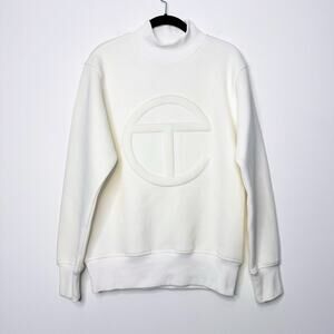 Telfar Telly Mockneck Sweatshirt in White Size Small NEW